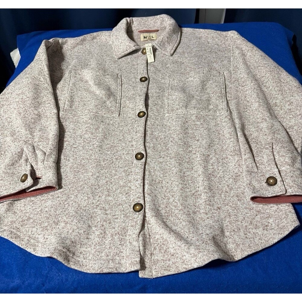 Madewell MWL Textured Knit Shirt Jacket Shacket Size L NWT